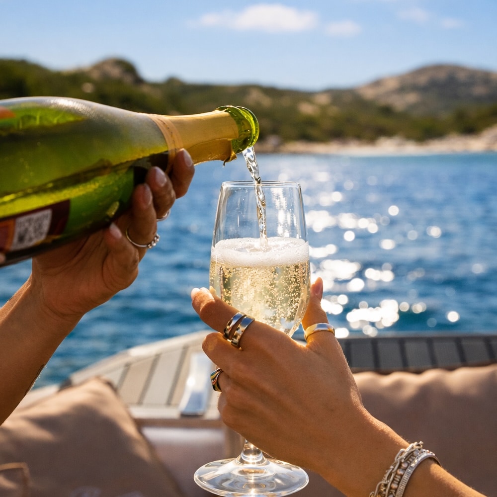 brindisi pranzo a bordo gommone lusso sardegna