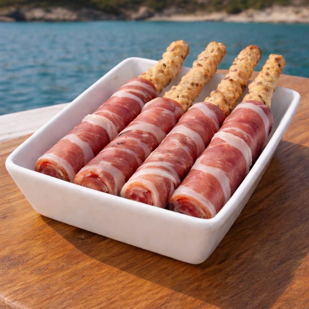 grissini aperitivo tramonto gommone sardegna